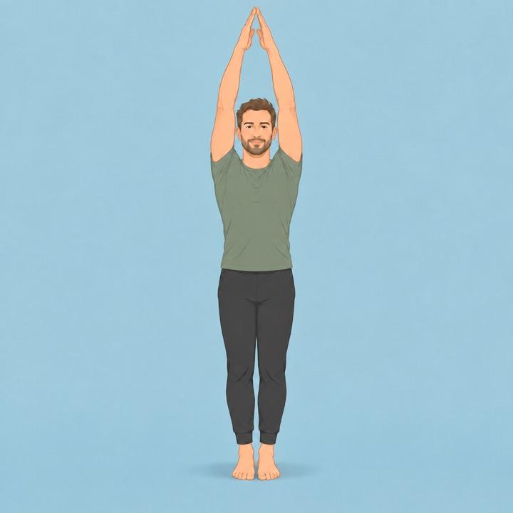 Upward salute illustration
