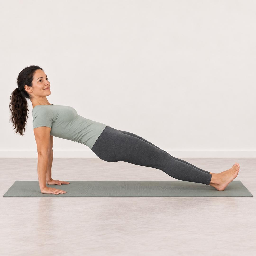 Reverse plank illustration