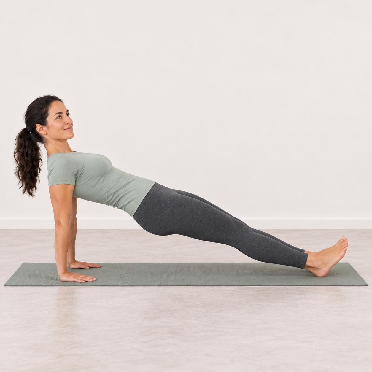 Reverse plank illustrated pose