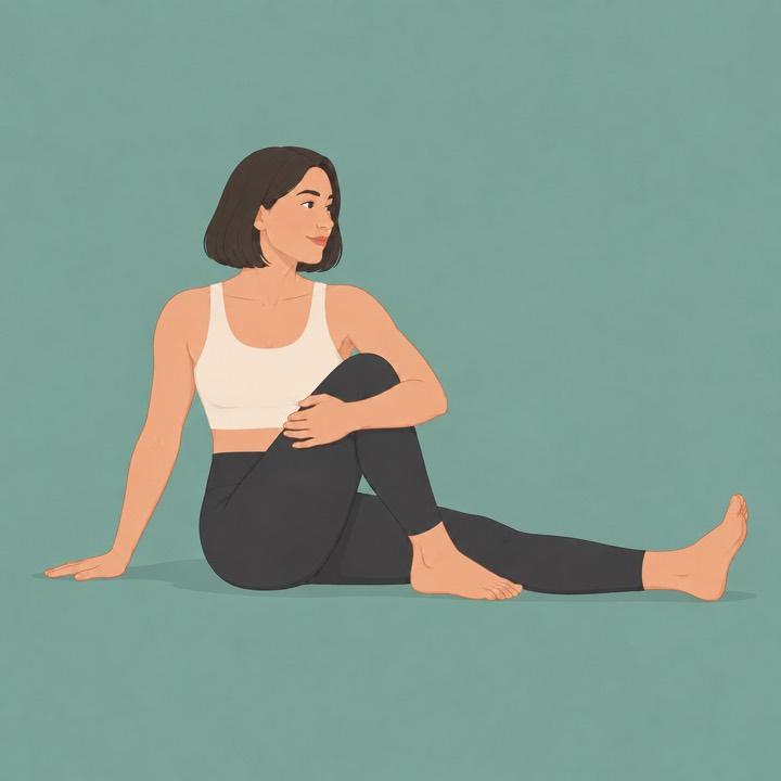 Seated twist illustration