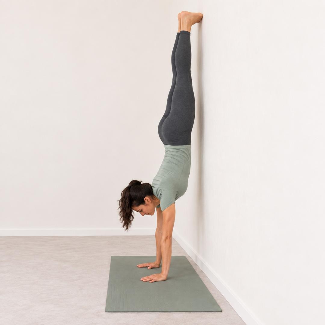 Wall handstand illustration