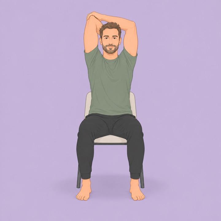 Overhead tricep seated illustration