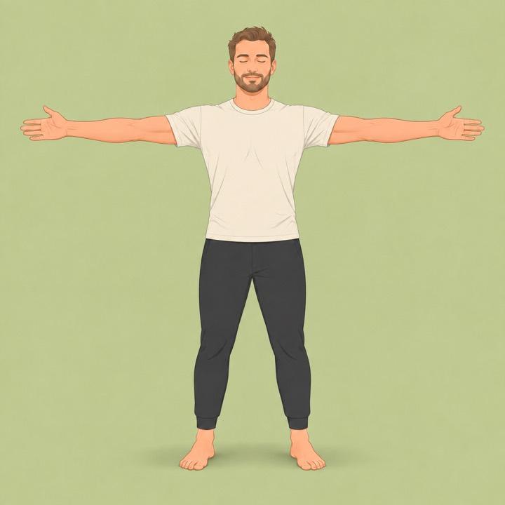 Power pose arms middle illustration
