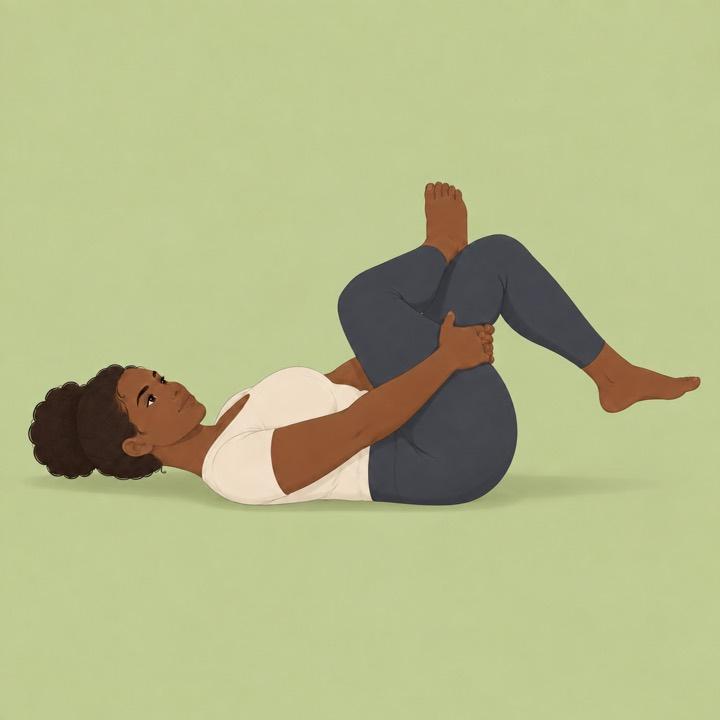 Lying figure four illustration