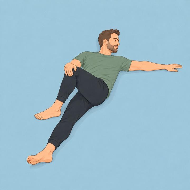 Spinal twist illustration