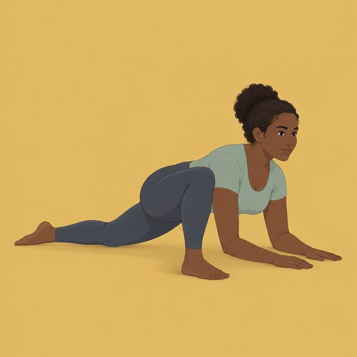 Lizard pose illustration