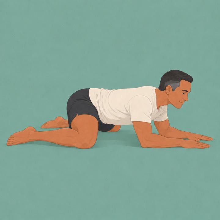 Frog pose illustration