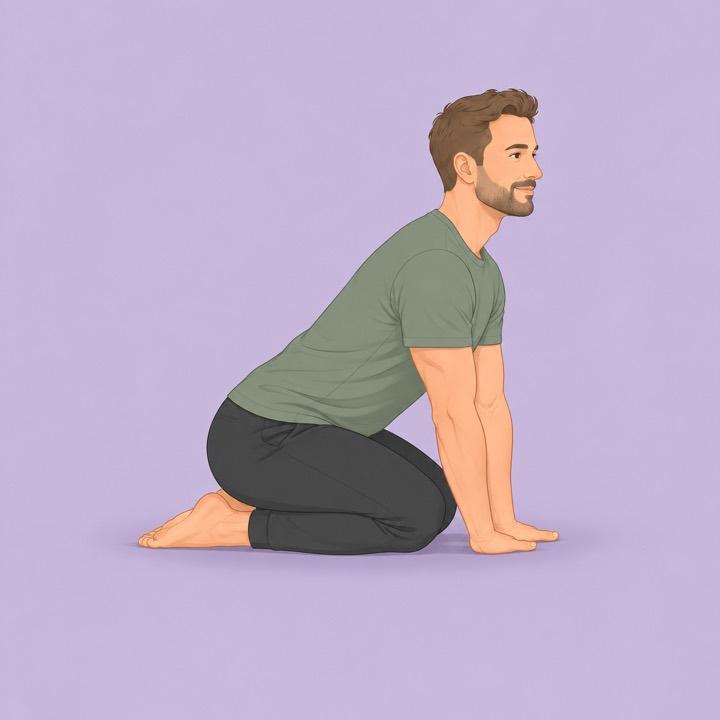 Wrist flexion illustrated in the Stretchlet app