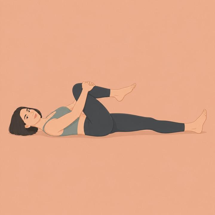 Single knee-to-chest illustration