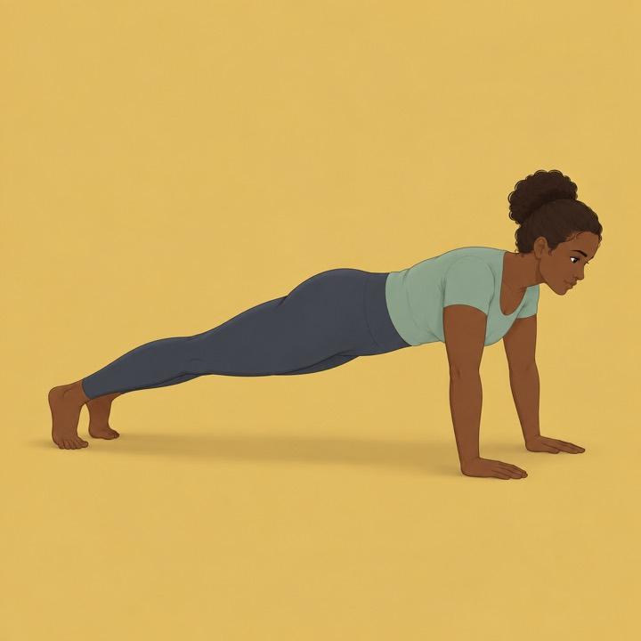 Hand plank illustration