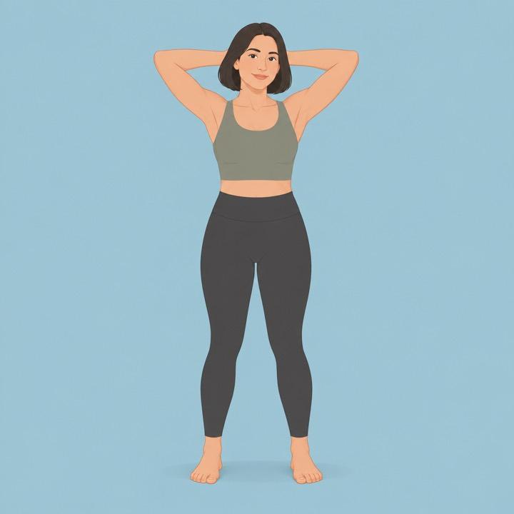Chest opener standing illustration