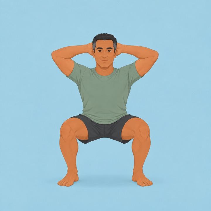 Air squats illustration