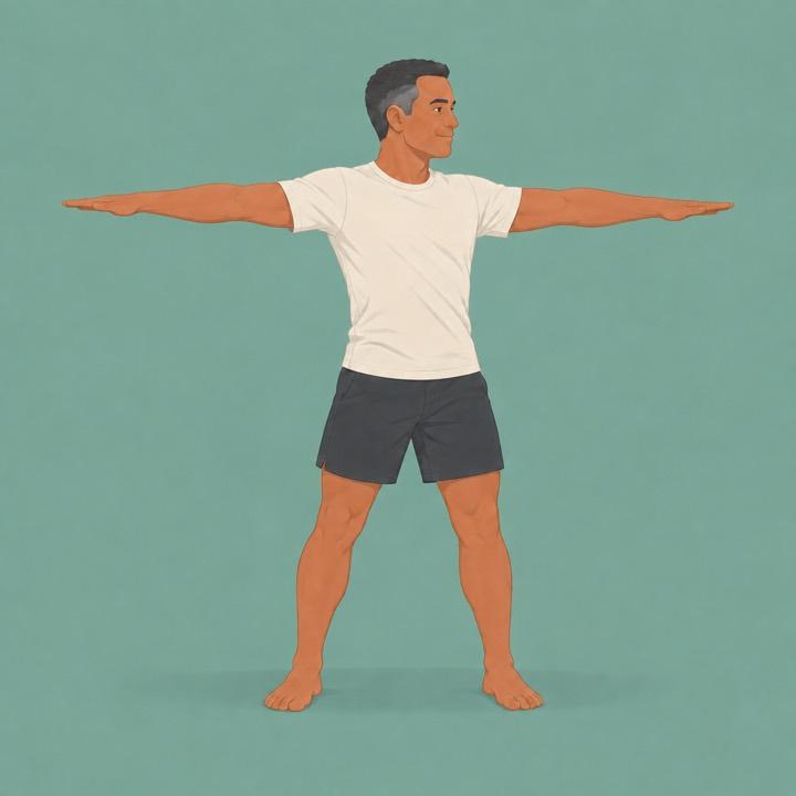 Trunk twist illustrated in the Stretchlet app