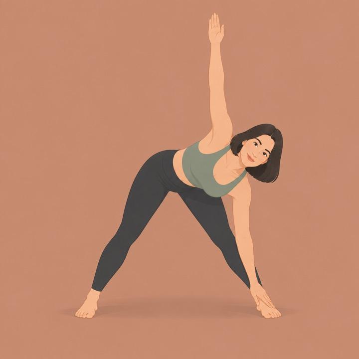 Toe touch twist illustration