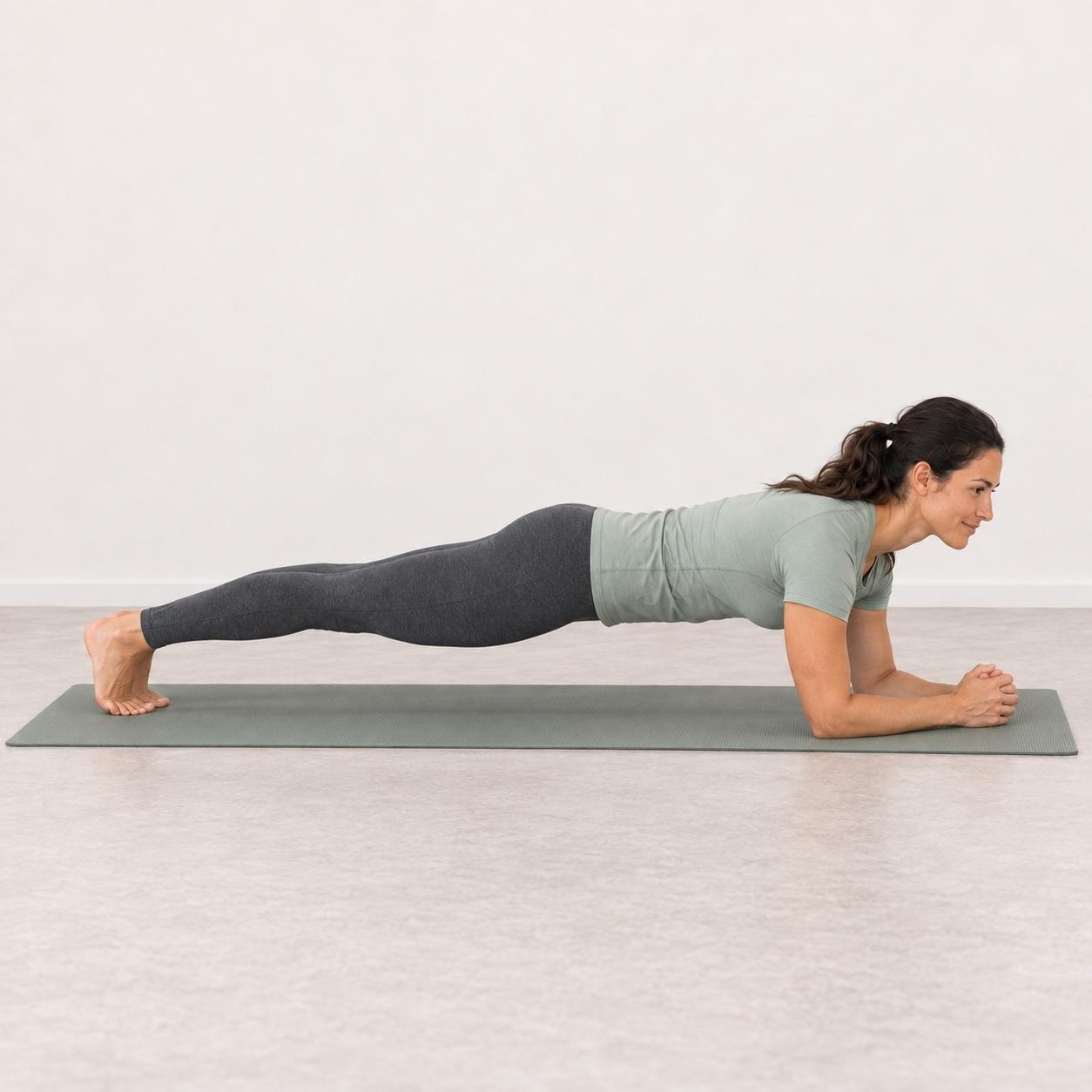 Elbow plank illustrated pose