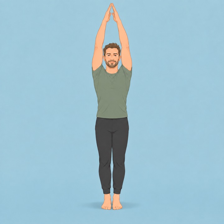 Illustration of Upward salute