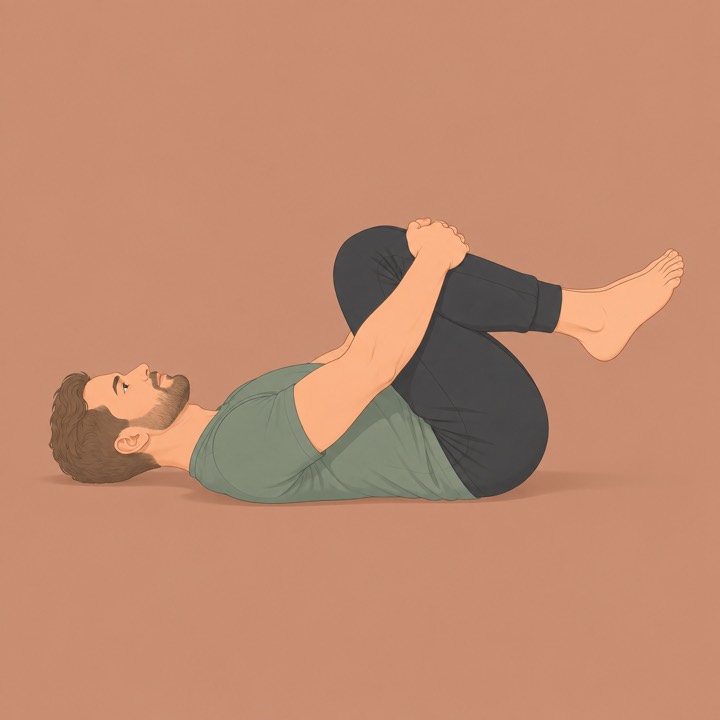 Illustration of Knees-to-Chest