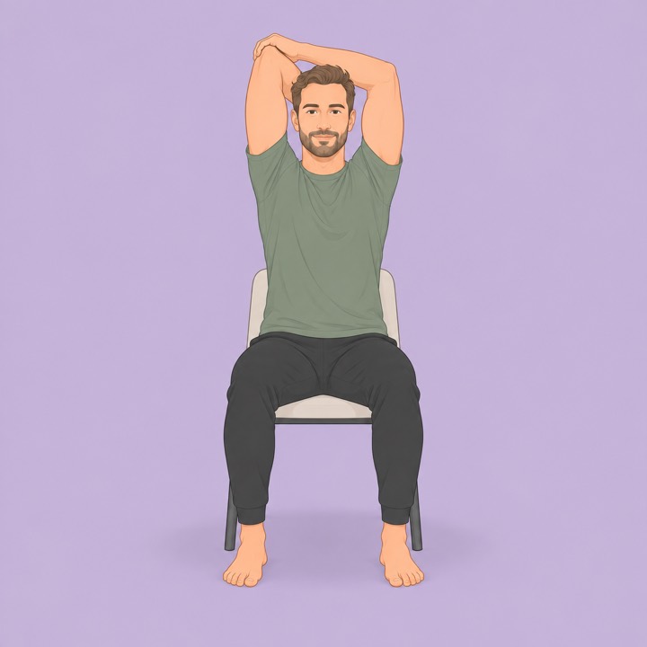 Illustration of Overhead tricep seated
