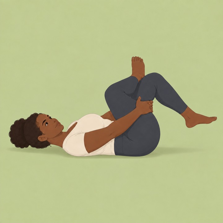 Illustration of Lying figure four
