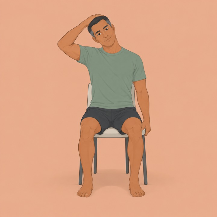 Illustration of Neck laterals with hands