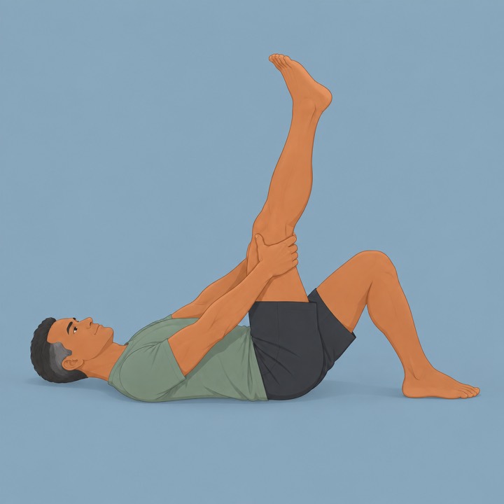 Illustration of Lying hamstring
