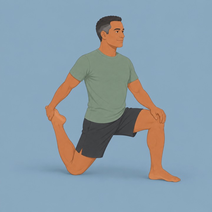 Illustration of Kneeling quad