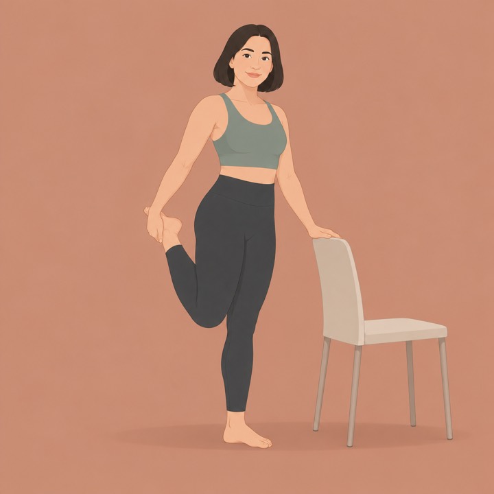 Illustration of Standing quad